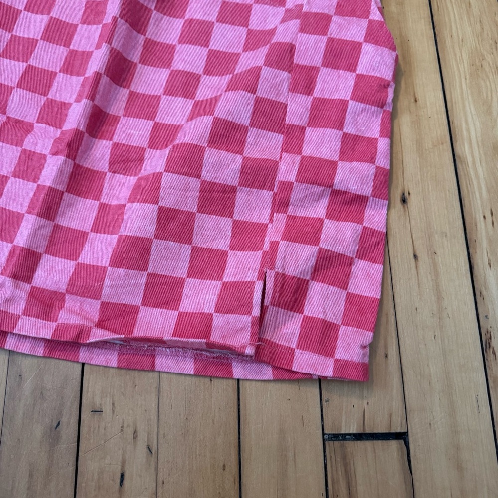 Vestique Pink Checkered Mini Skirt - Picture 2 of 4